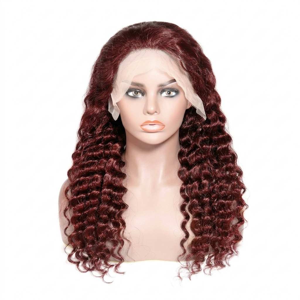 Stema #33 Reddish Brown 13x4 Transparent Lace Front Human Hair Wig